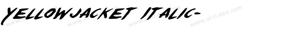 Yellowjacket Italic字体转换